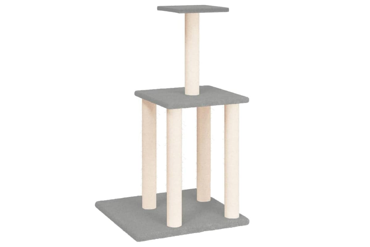 Cat Tree With Sisal Scratching Posts Light Grey 855 Cm
