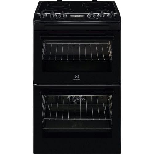 ELECTROLUX            55CM FREESTANDING COOKER WITH CERAMIC HOB - BLACK