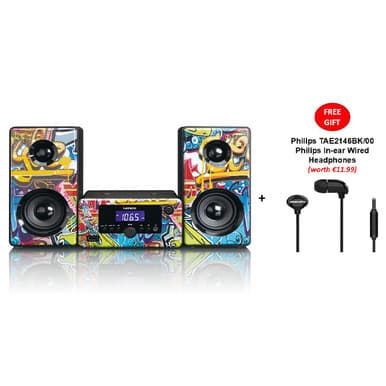LENCO MC-020 Tags - Micro set with FM Radio, Bluetooth®, USB and AUX ingang – Tags | MC-020 Tags