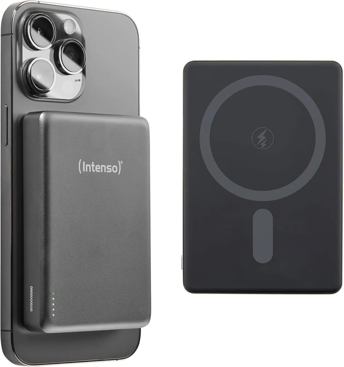 Intenso MW10000 10000mAh Magnetic Wireless Power Bank, MagSafe Compatible - Grey | 7344034