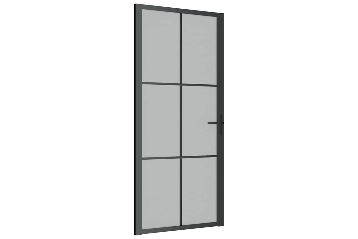 vidaXL 350558 Interior Door 93x201.5cm Black Matt Glass And Aluminium