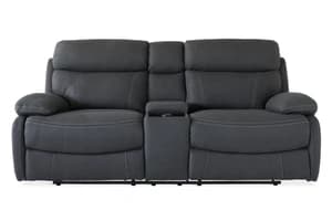 Hardy 2 Seater | Console | USB | Power Recliner | Grey