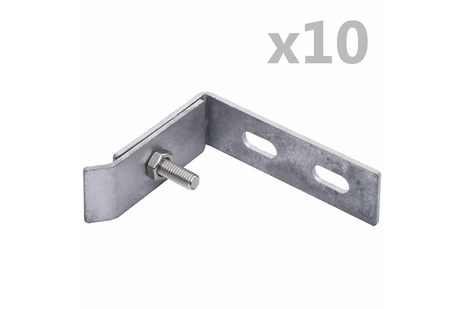 Vidaxl 144503 Wall Corner Connector 10 Sets Silver