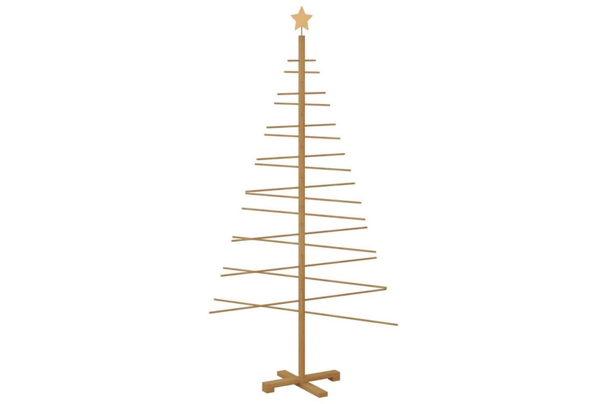 Vidaxl Wooden Christmas Tree With Stand Brown 180 Cm Bamboo