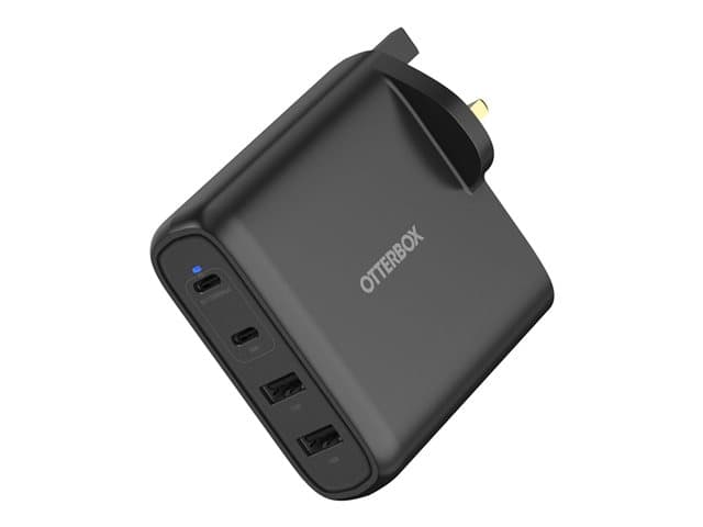 OTTERBOX - OB STANDARD UK WALL CHARGER 100W GAN - 2X USB-C + 2X USB-A U