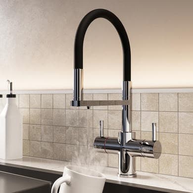 Chrome 4 in 1 Pull Out Instant Boiling Hot Kitchen Mixer Tap with 3L Boiler and Filter – Pronto pro