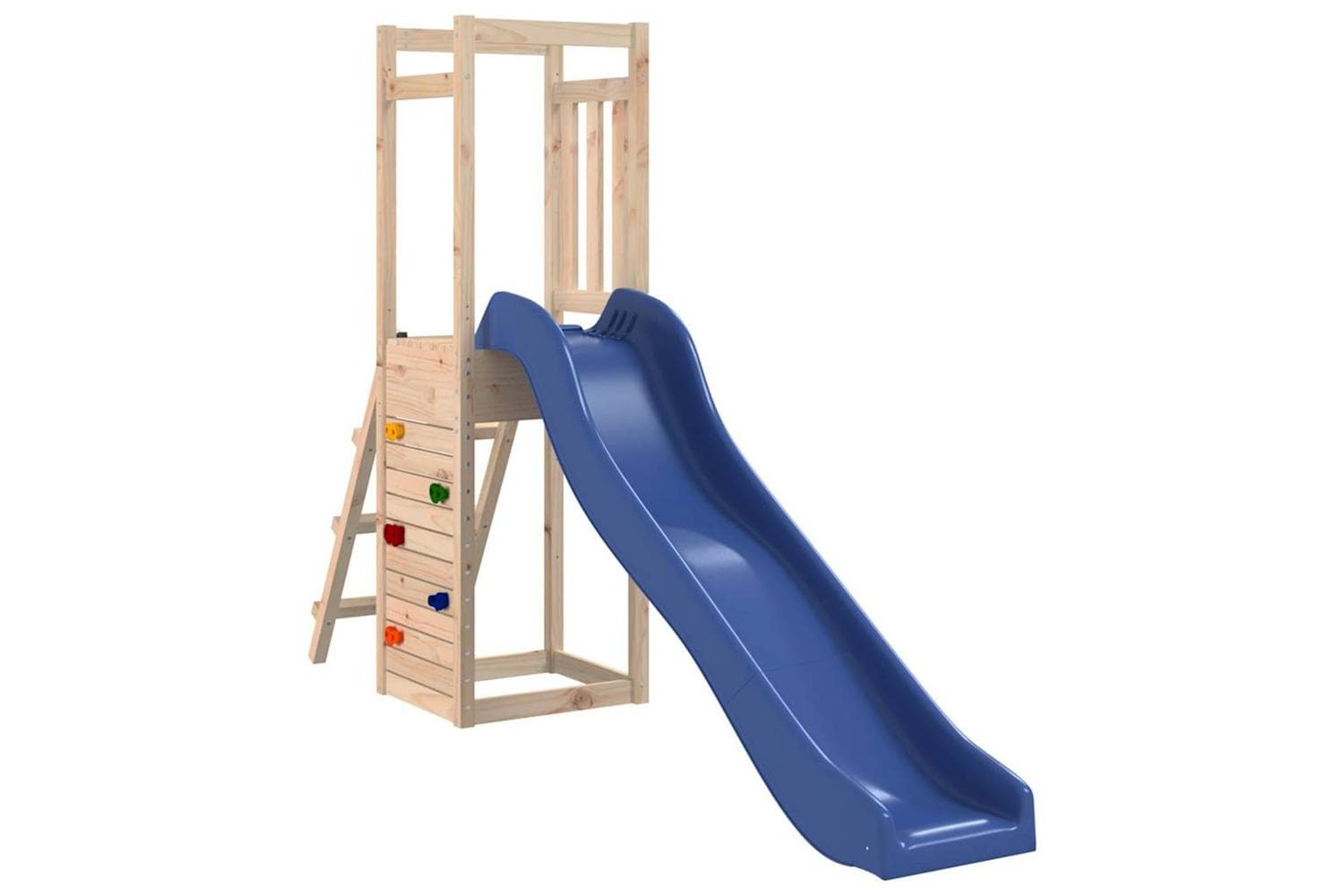 Vidaxl 3155912 Playhouse With Slide Rockwall Solid Wood Pine