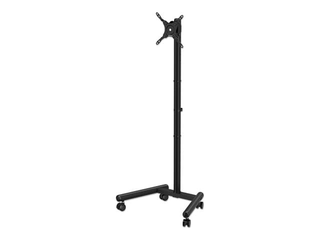 MANHATTAN - cart - for curved / flat panel - economy, compact, height-adjustable - black