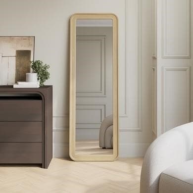 Light Wood Freestanding Full-Length Mirror - Jude