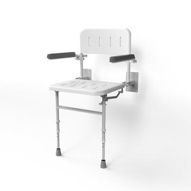 Nymas Wall Mounted Folding Shower Seat With Arms