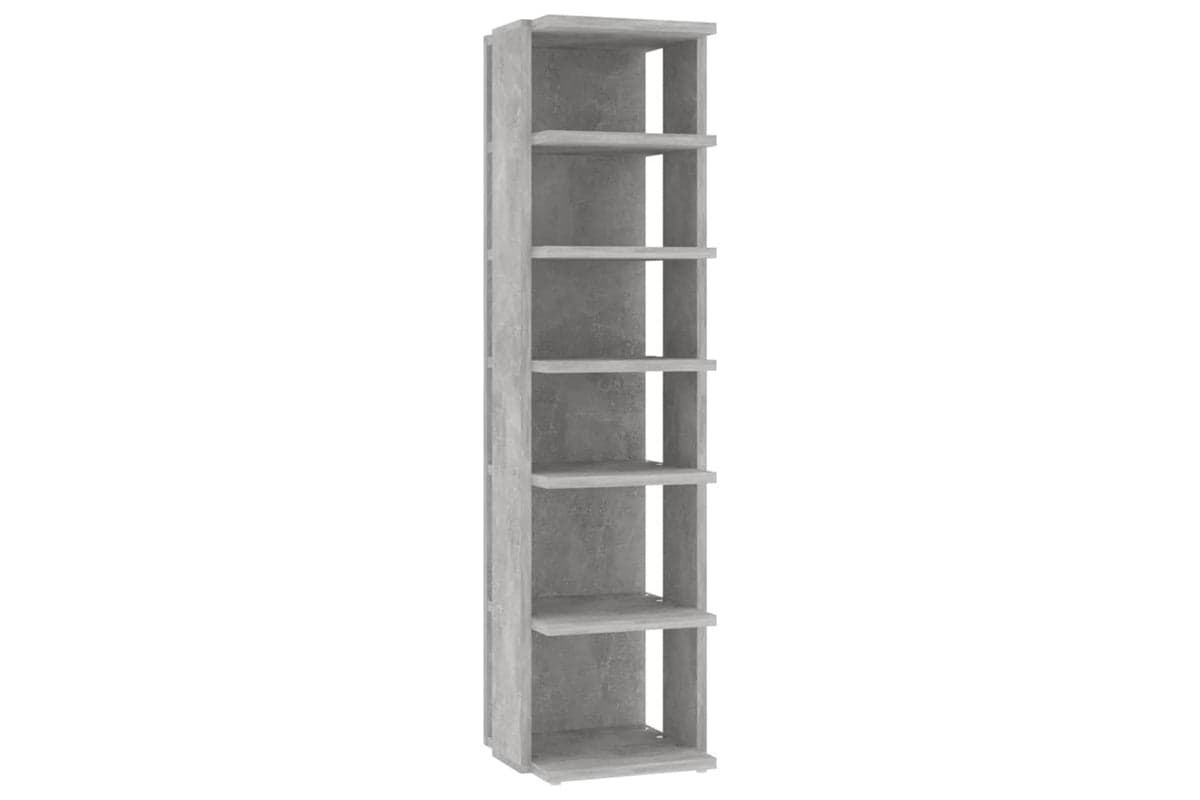 vidaXL 808493 Shoe Cabinet Concrete Grey 27.5x27x102cm Engineered Wood
