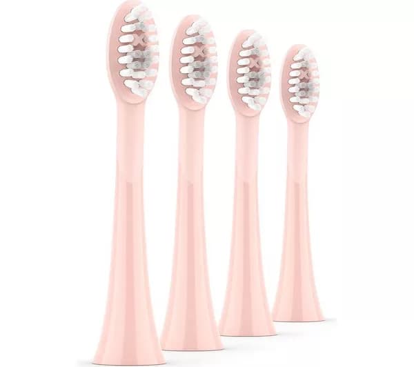ORDO Sonic+ Replacement Toothbrush Heads - Pack of 4, Rose Gold
