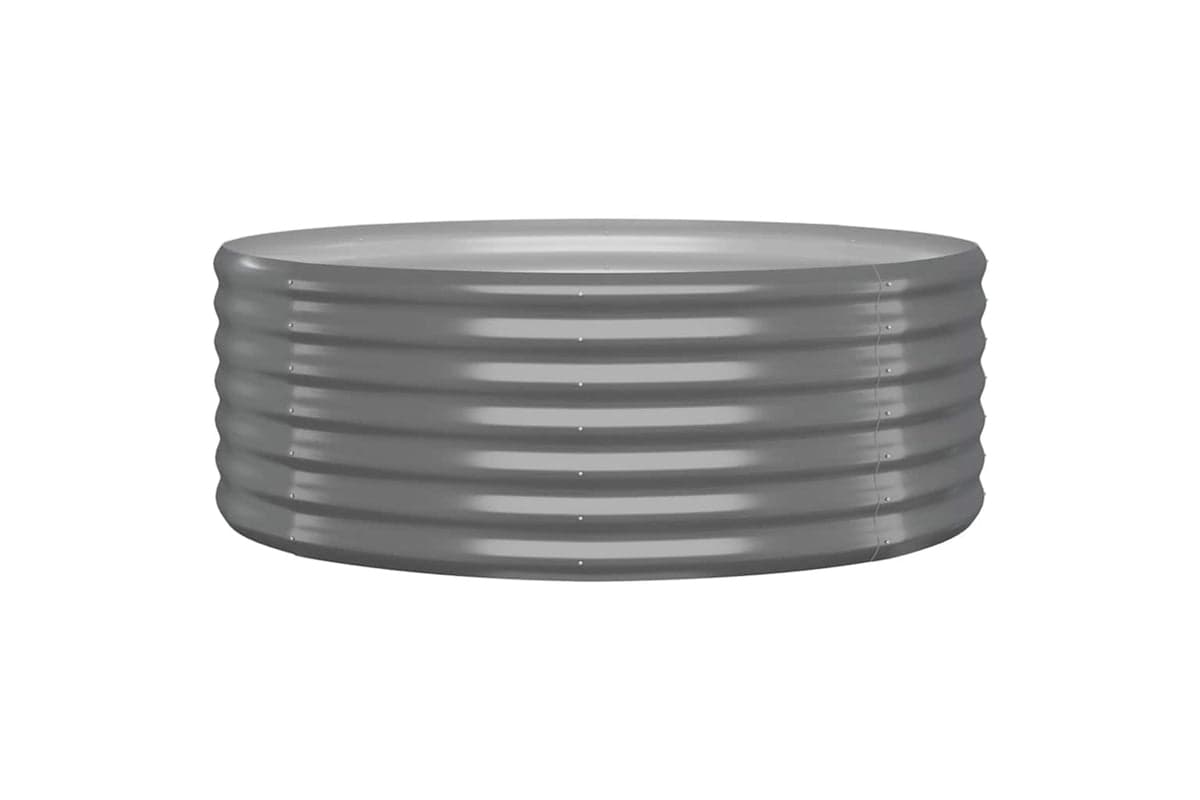 vidaXL 318984 Garden Raised Bed Powder-coated Steel 100x100x36cm Grey