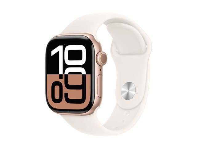 APPLE - Watch Series 10 (GPS + Cellular) - rose gold aluminium - smart watch with sport band - light blush - 64 GB