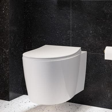 Wall Hung Rimless Short Projection Toilet with Soft Close Seat - Alcor