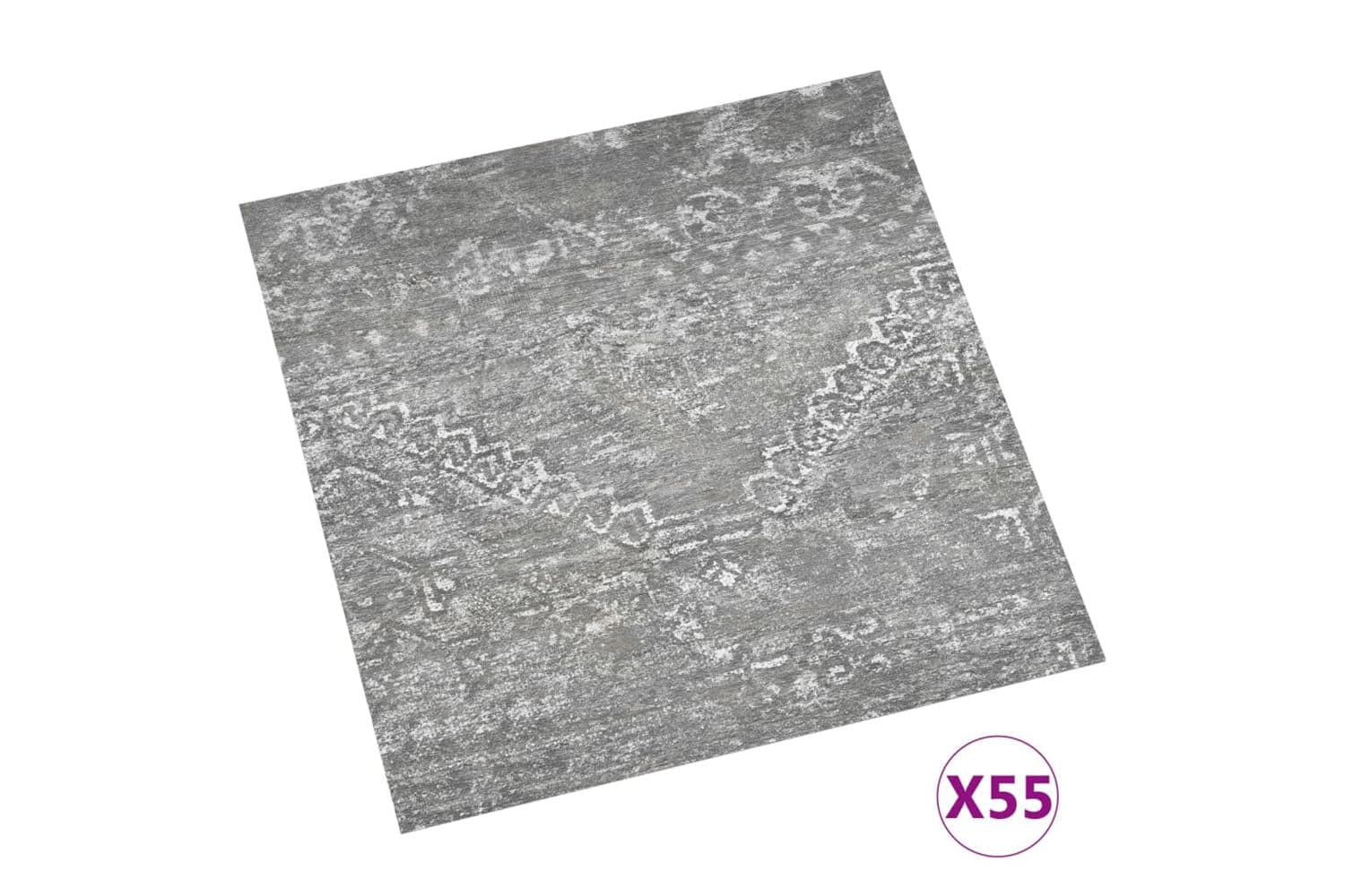 Vidaxl Self-adhesive Flooring Planks 55 Pcs Pvc 5.11 Sq M Concrete Grey