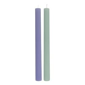 Fleur Bleu Taper Candle Bleu Vert Set of Two