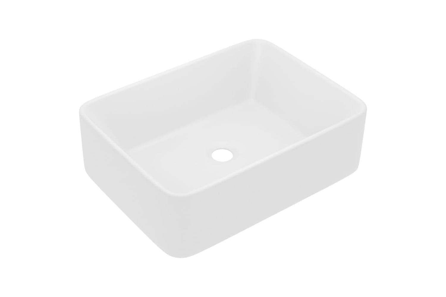 vidaXL 147042 Luxury Wash Basin Matt White 41x30x12cm Ceramic