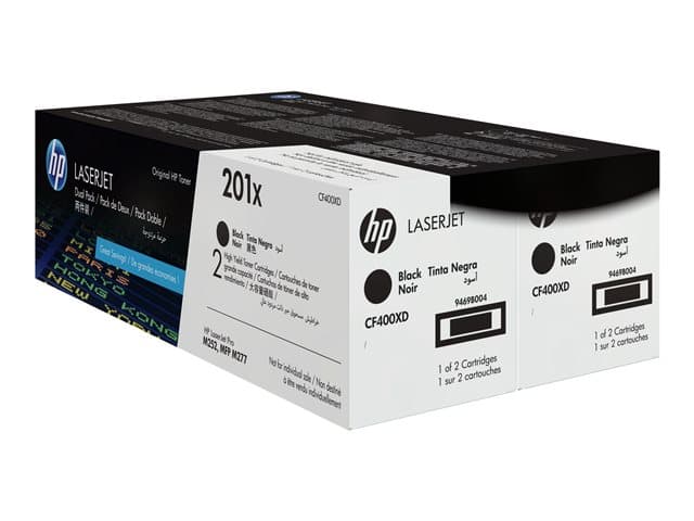 HP - 201X - 2-pack - High Yield - black - original - LaserJet - toner cartridge (CF400XD)