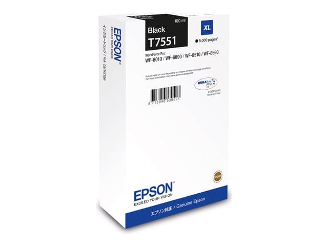EPSON - T7551 - XL size - black - original - ink cartridge