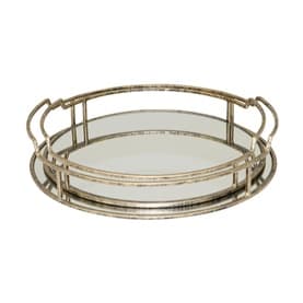 Drina Mirrored Tray, Set of Two