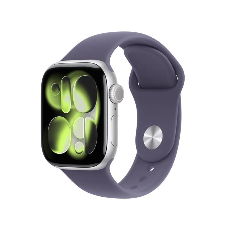 Apple Watch Series 11 GPS 42MM Silver Aluminium Case with Purple Fog Sport Band - S/M | MEU64MP/A