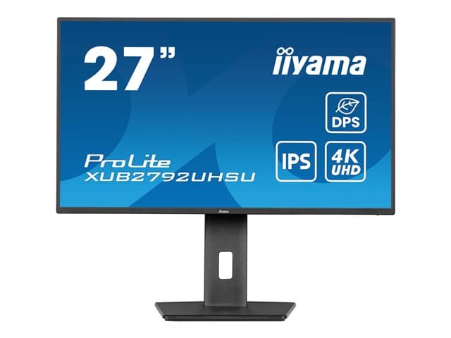 IIYAMA - ProLite XUB2792UHSU-B6 - LED monitor - 27" - 3840 x 2160 4K @ 60 Hz - IPS - 350 cd/m² - 1300:1 - 4 ms - HDMI, DisplayPort, USB-C - speakers - matte black