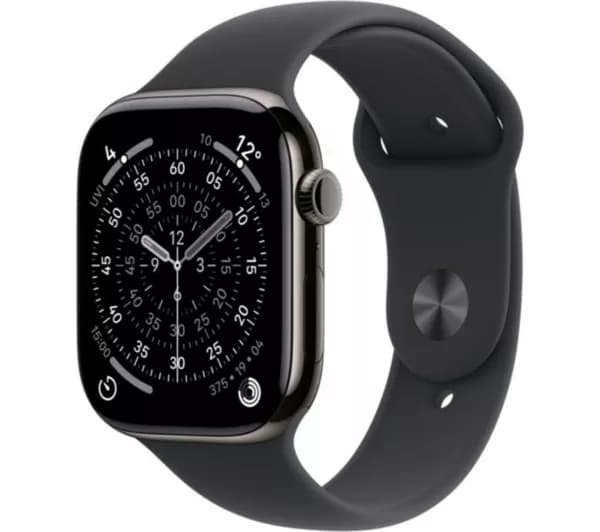 APPLE Watch Series 11 Cellular - 46 mm Slate Titanium Case with Black Sport Band, M/L