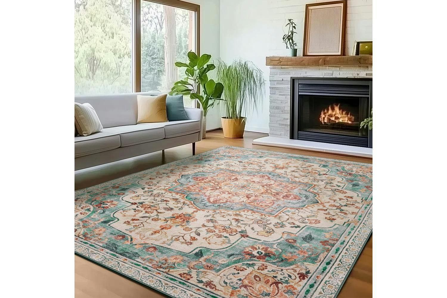 Songmics | Vintage Area Rug | Bremen Blue | 140 x 200 cm