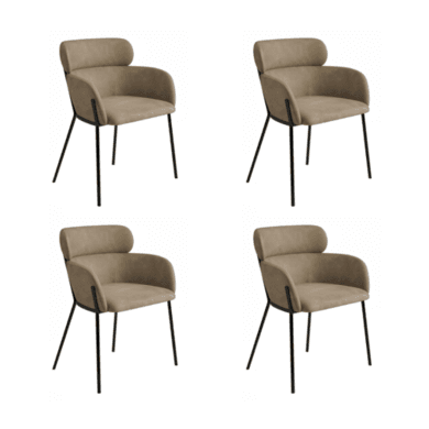 Isla Faux Leather Curved Chair