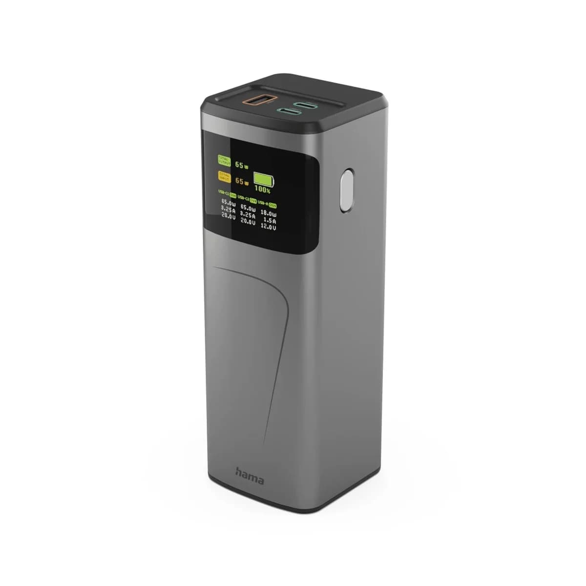 Hama High Power 65W 20,000mAh Fast Charging Power Bank | USB-C + USB-A | 536525