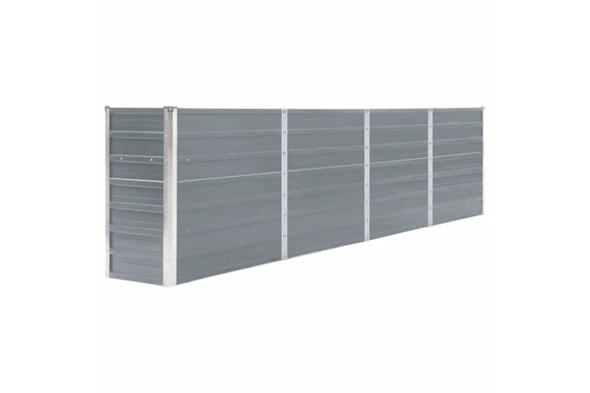 vidaXL 47048 Raised Garden Bed 320x40x77cm Galvanised Steel Grey