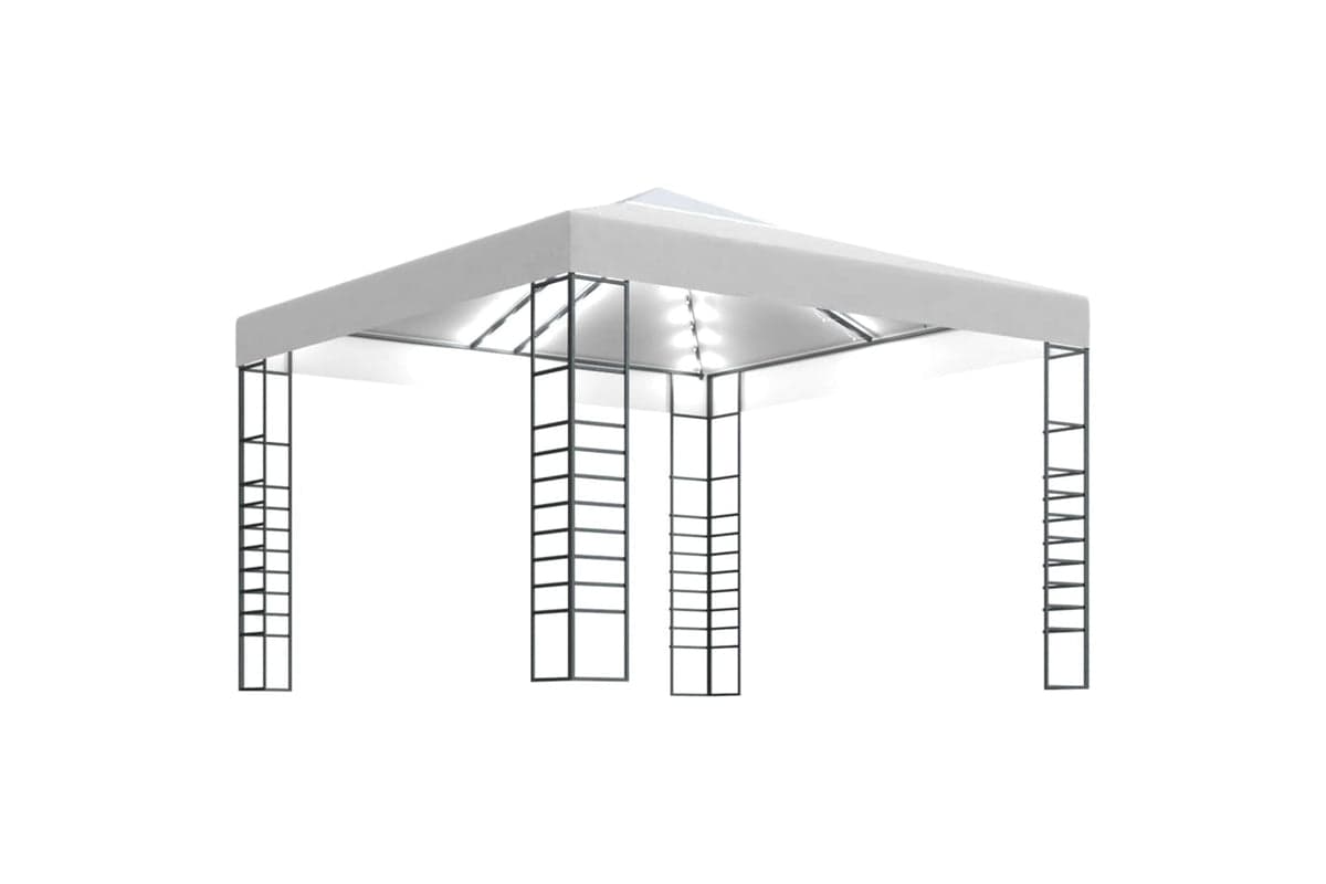 Vidaxl 3070305 Garden Marquee With Led String Lights 3x3 M White