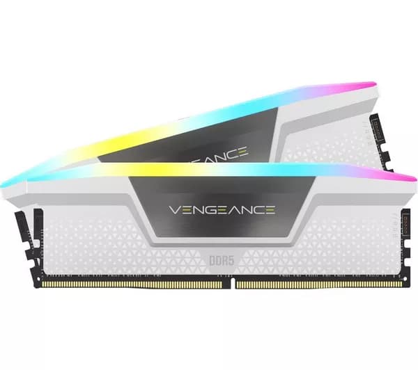 CORSAIR Vengeance RGB DDR5 6000 MHz PC RAM - 16 GB x 2 - White