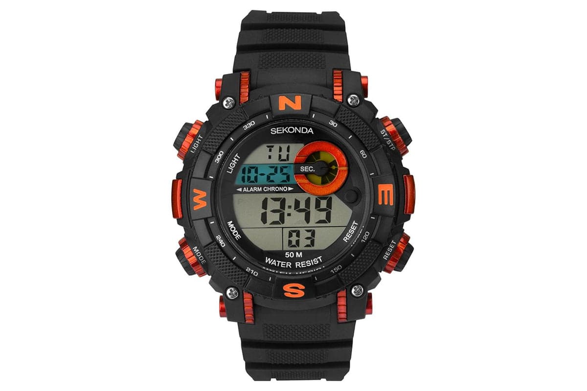 Sekonda Digital Mens Plastic Strap Watch | Black