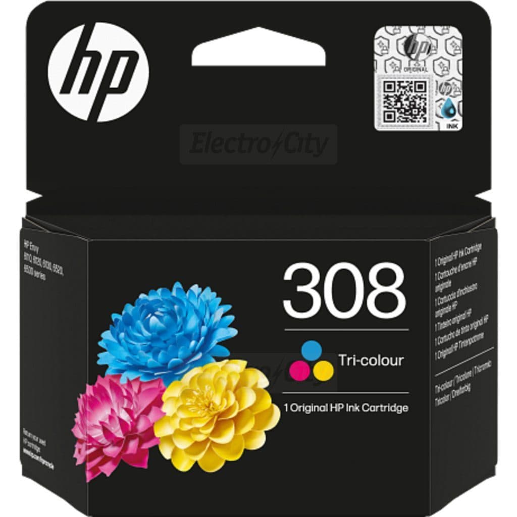 HP 308 Tri-Colour Original Ink Cartridge