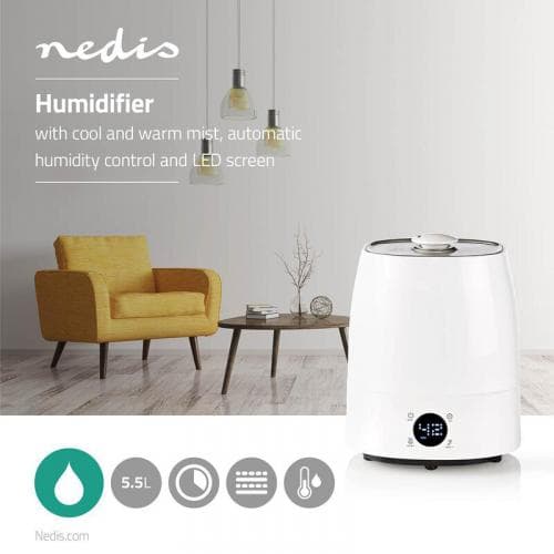 NEDIS 5.5 Litre Humidifier With Led Screen And Time...