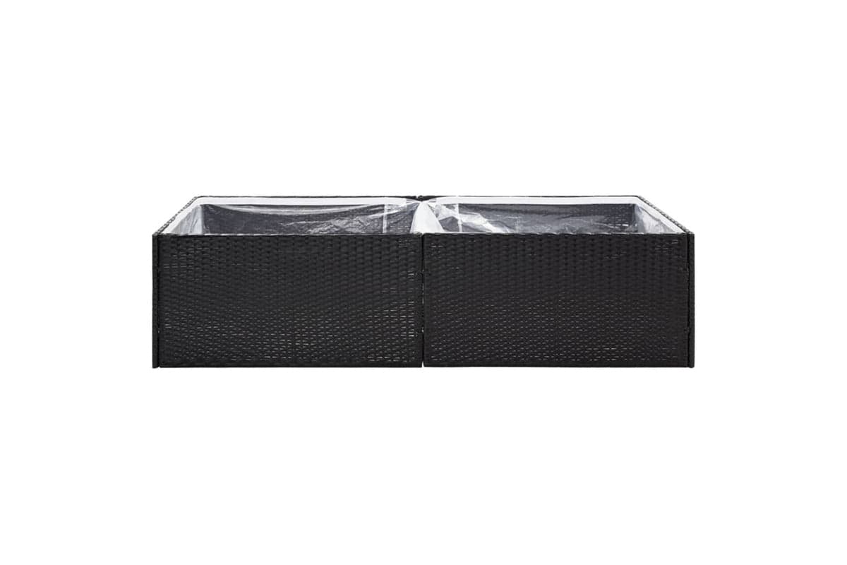 vidaXL 319172 Garden Planter Black 157x80x40cm Poly Rattan