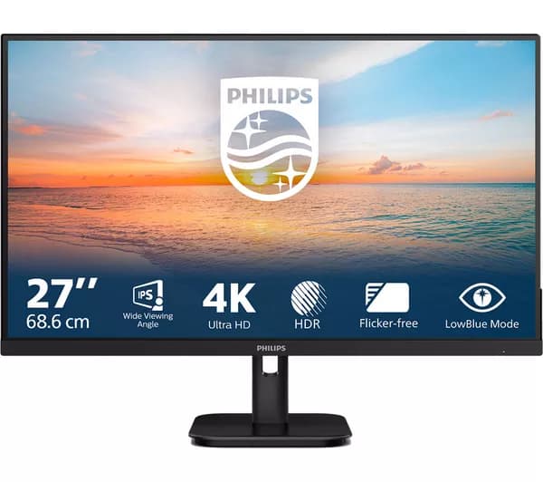 PHILIPS 27E1N1800A 4K Ultra HD 27" IPS Monitor - Black