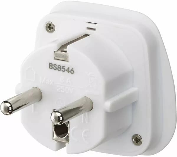 LOGIK LUKEU20 UK to EU Travel Plug Adapter - Pack of 2