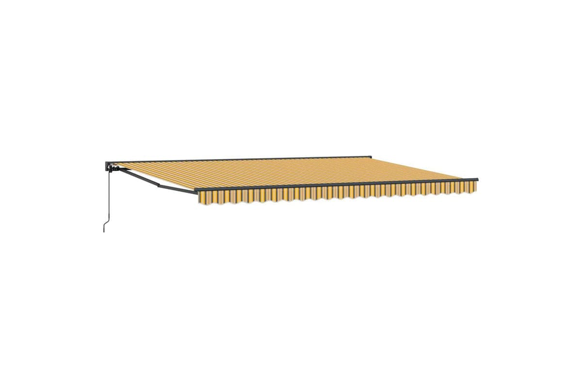 Vidaxl Retractable Awning Manual Multicolour Stripe 500x300 Cm Fabric