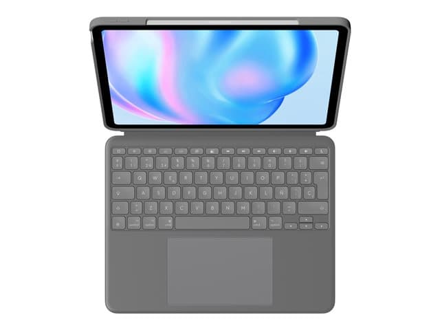 LOGITECH - Combo Touch - keyboard and folio case - with trackpad - QWERTY - Spanish - oxford grey Input Device