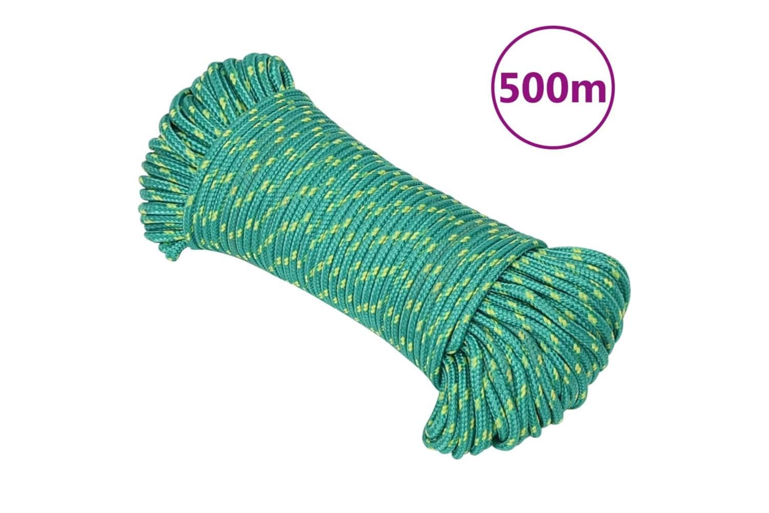 vidaXL 152697 Boat Rope Green 3mm 500 M Polypropylene