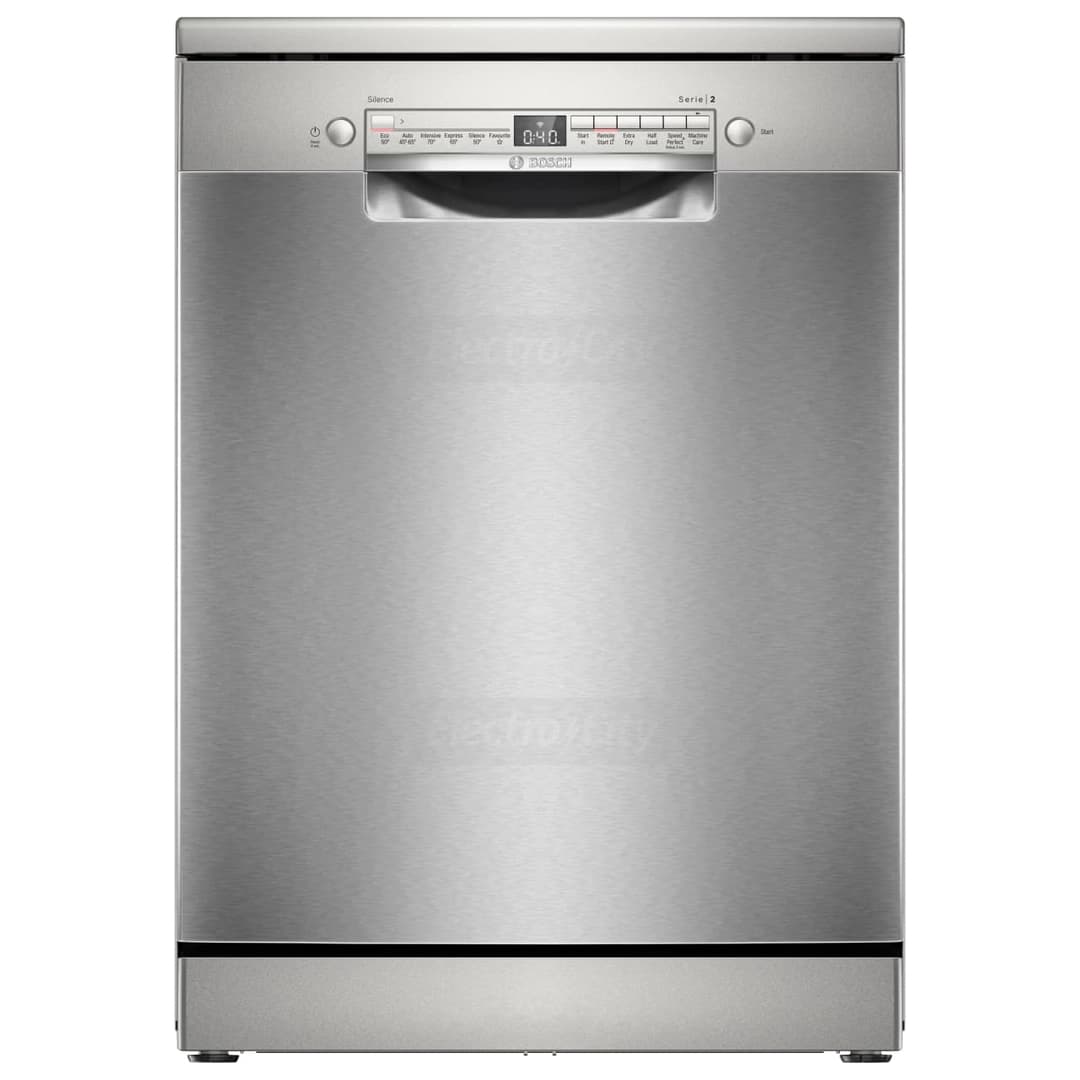 Bosch Series 2 60cm Freestanding Dishwasher with Home Connect | Brushed Steel