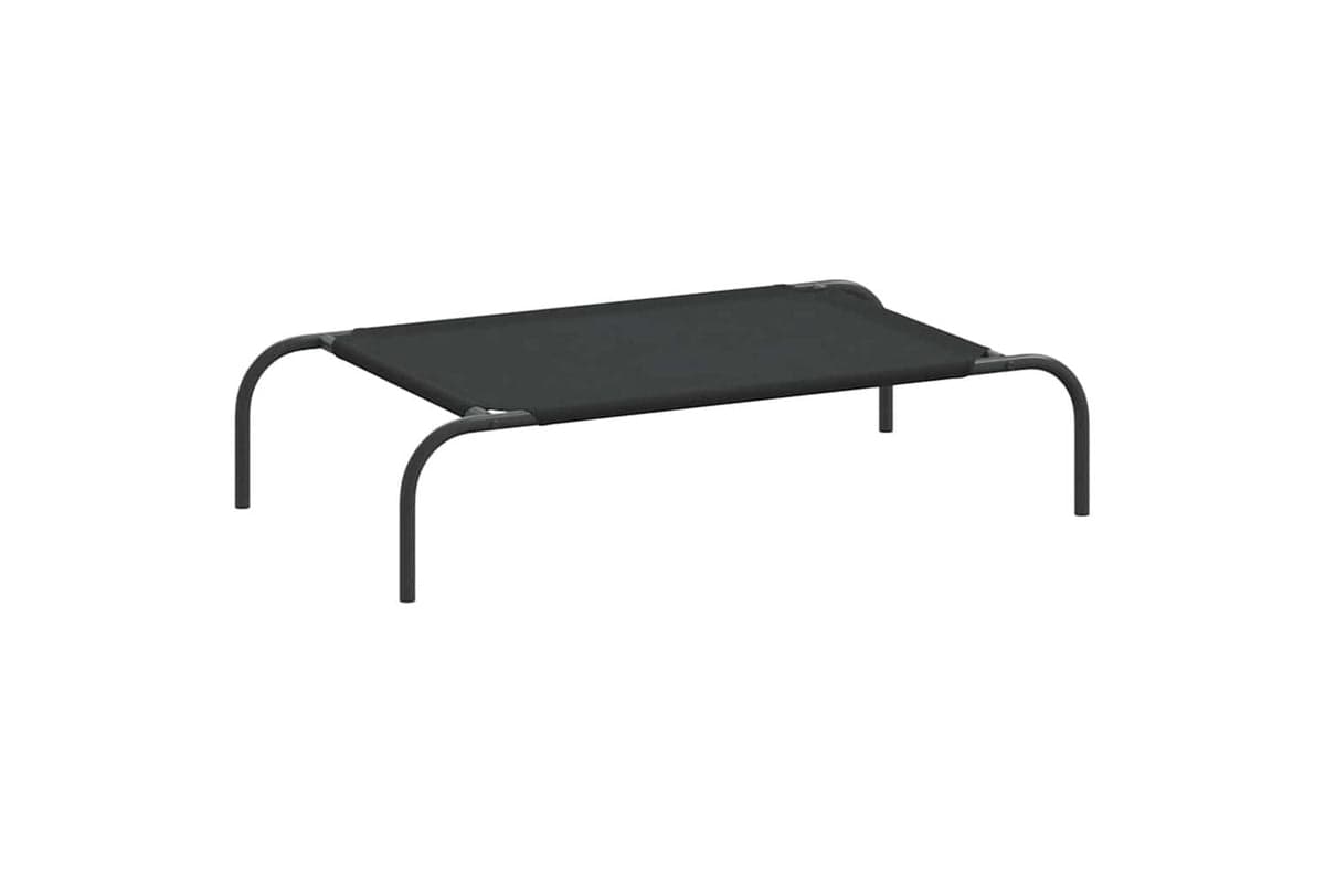 Vidaxl Elevated Dog Bed Black 90x50x20 Cm Oxford Fabric And Steel