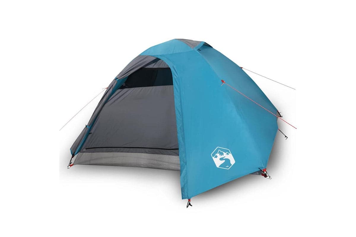 Vidaxl Camping Tent Dome 4-person Blue Waterproof