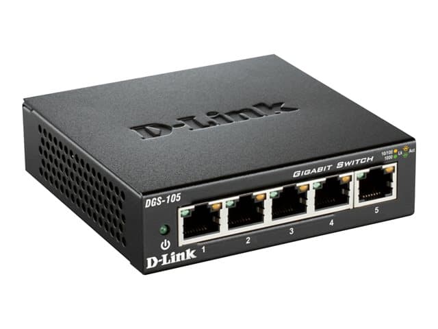 D-LINK - 5-port 10/100/1000 Gigabit Metal Housing Desktop Switch