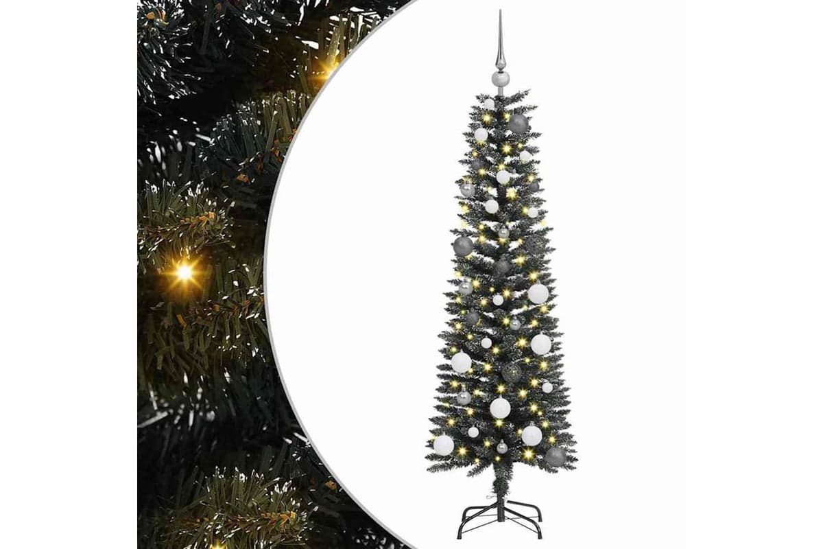 Vidaxl Artificial Christmas Tree With 150 Leds Green 43 X 43 X 150 Cm