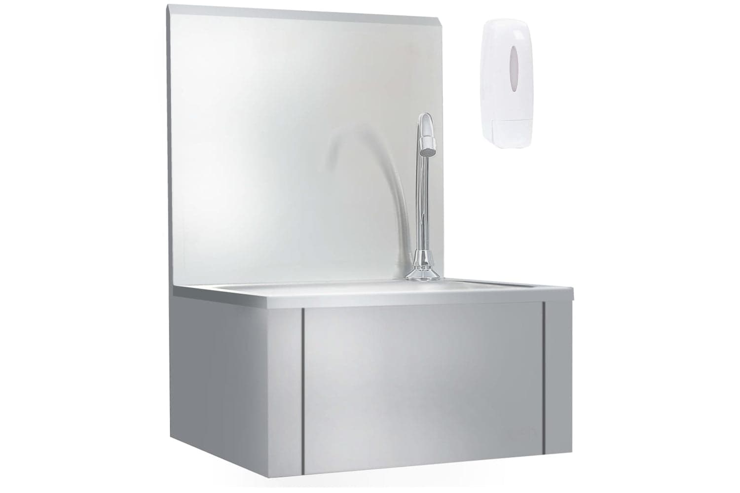 Vidaxl 51114 Hand Wash Sink With Faucet And Soap Dispenser Stainless Steel