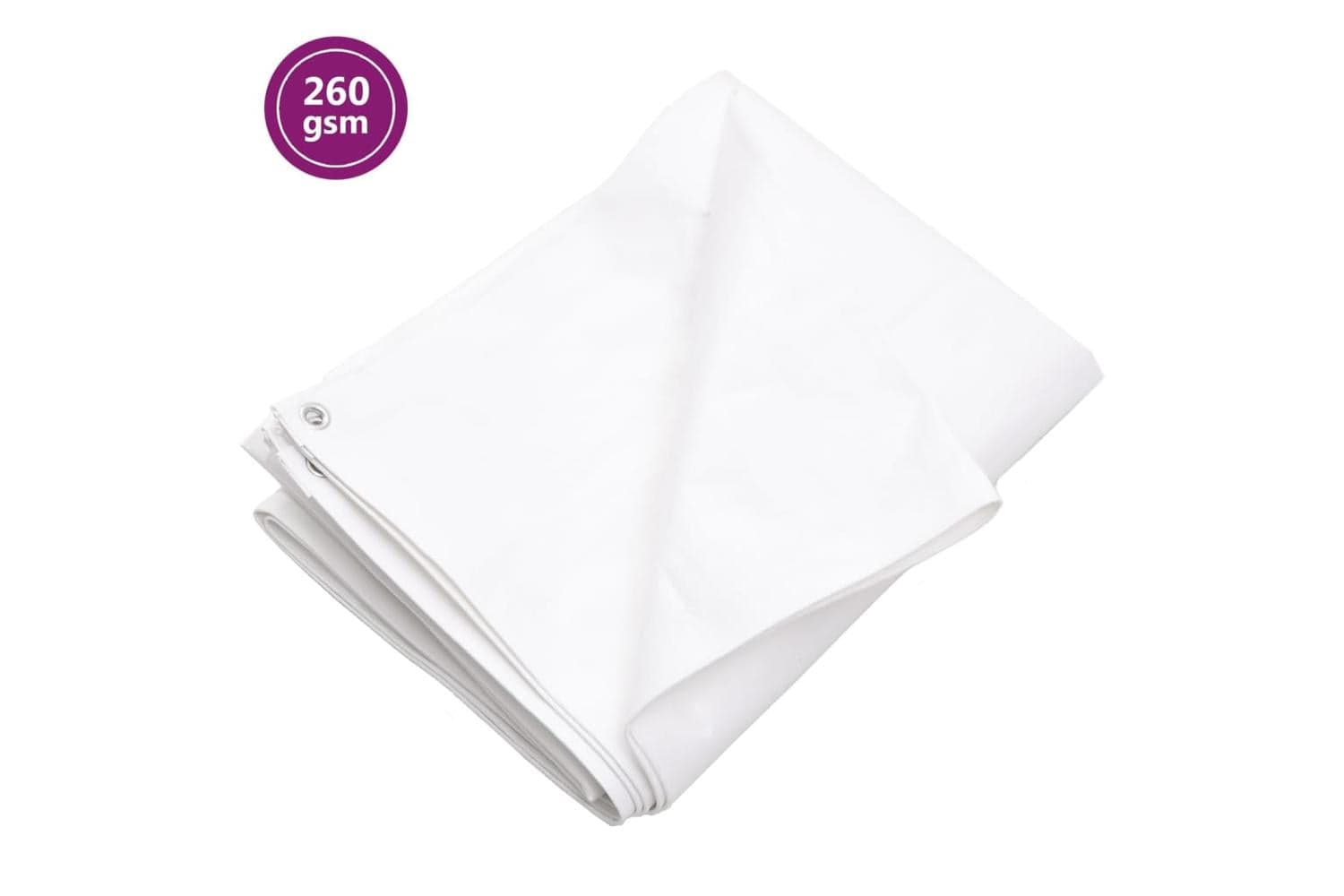 Vidaxl 151601 Tarpaulin 4x8 M White Hdpe